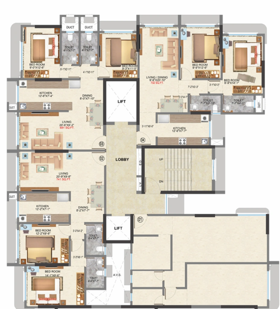 Floor Plan of Ranbir Greenpath in Goregaon East, Mumbai - Image 378060