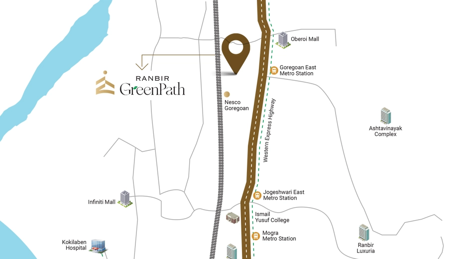 Location of Ranbir Greenpath in Goregaon East, Mumbai - Image 378061