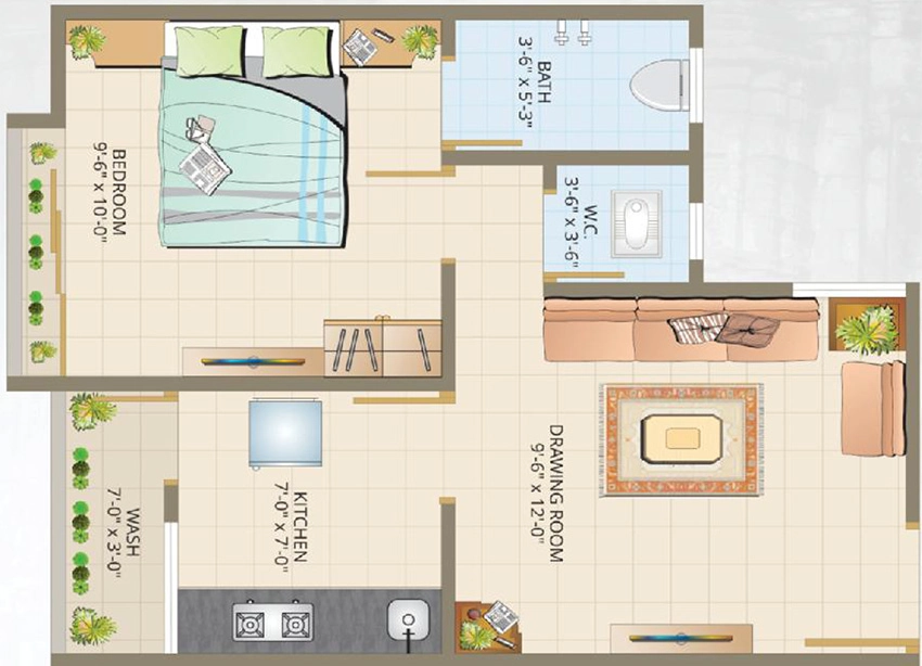 1 BHK Flat in Bravo Noor Arcade 1 in Kalupur, Ahmedabad - Image 906181