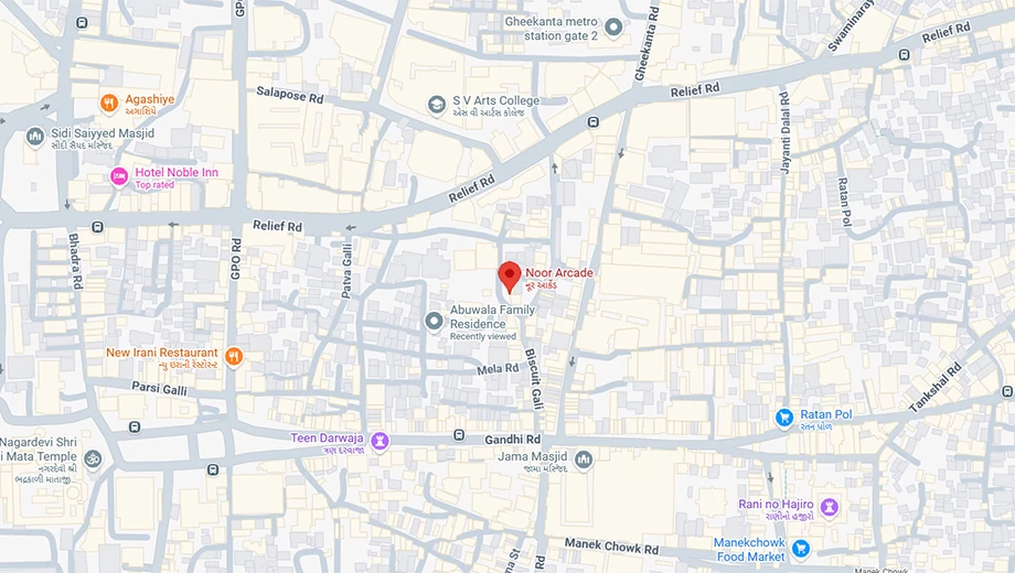 Location of Bravo Noor Arcade 1 in Kalupur, Ahmedabad - Image 375881
