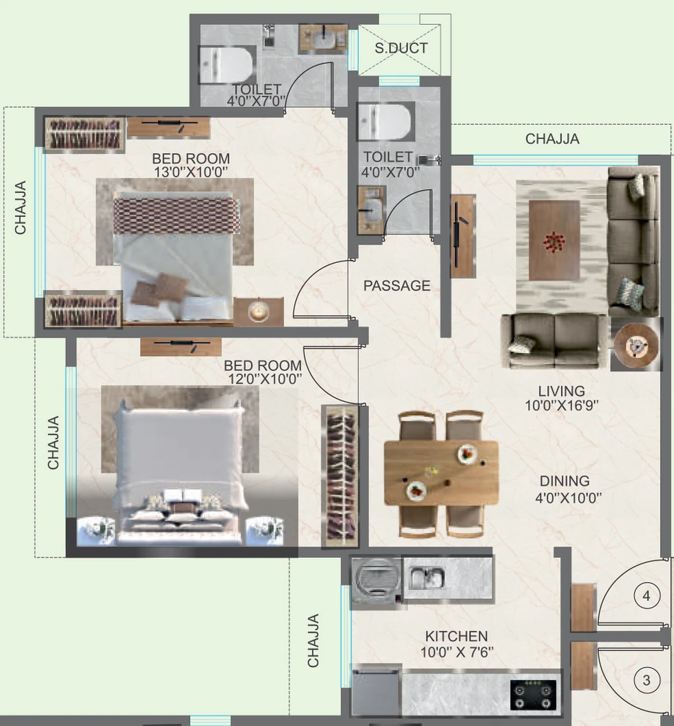 2 BHK Flat in Rashi Tower in Goregaon East, Mumbai - Image 907185