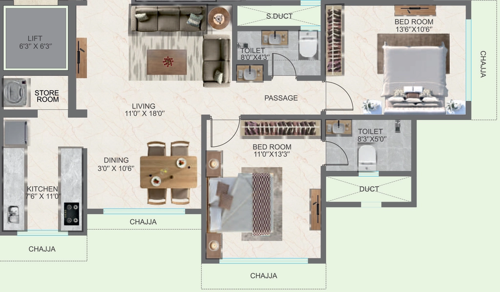 2 BHK Flat in Rashi Tower in Goregaon East, Mumbai - Image 907186