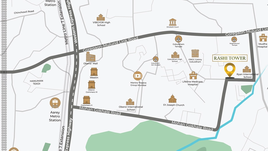 Location of Rashi Tower in Goregaon East, Mumbai - Image 378043