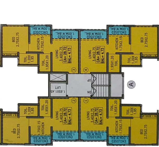 Floor Plan of Aditi Seven Heights in Boisar East, Palghar - Image 20570
