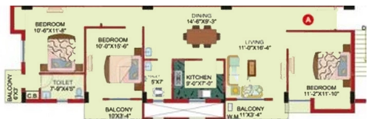 3 BHK Flat in Rameshwaram Dashmesh in Doranda, Ranchi - Image 906213