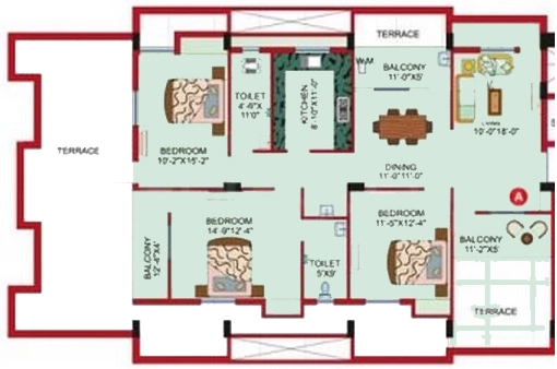 3 BHK Flat in Rameshwaram Dashmesh in Doranda, Ranchi - Image 906214