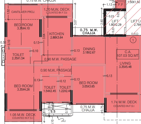 3 BHK Flat in Chirag Bhagat Grandeur in Malad West, Mumbai - Image 906522