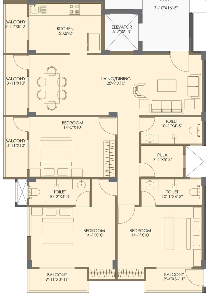 3 BHK Flat in Rameshwaram Induneil in Kathalmore, Ranchi - Image 906223
