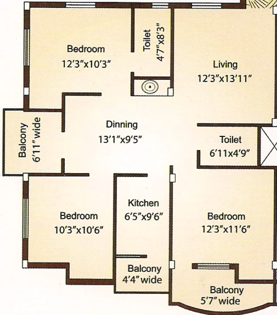 3 BHK Flat in Rameshwaram Swarna Anand in Vikash Nagar, Ranchi - Image 906228