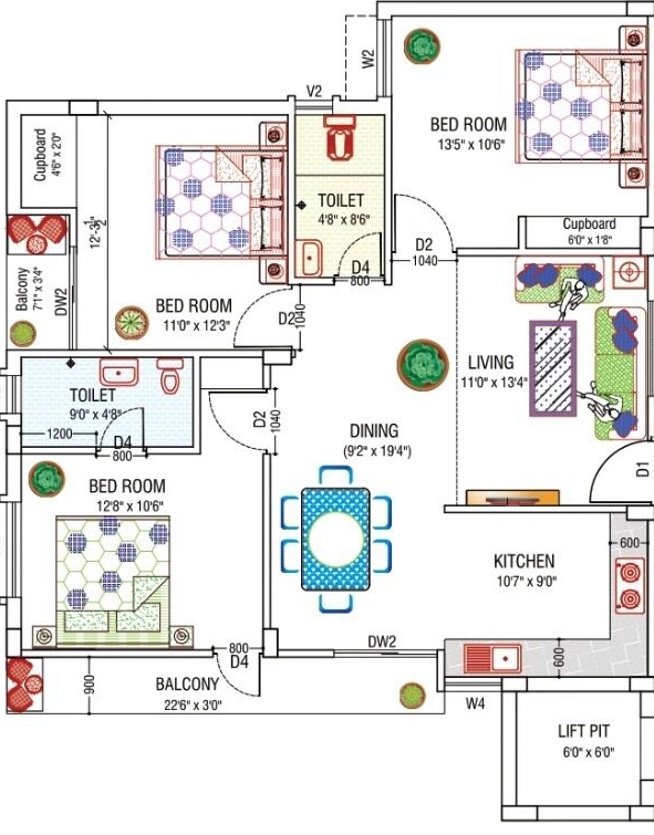 3 BHK Flat in SRV Raghav Apartment in Nagri, Ranchi - Image 906232