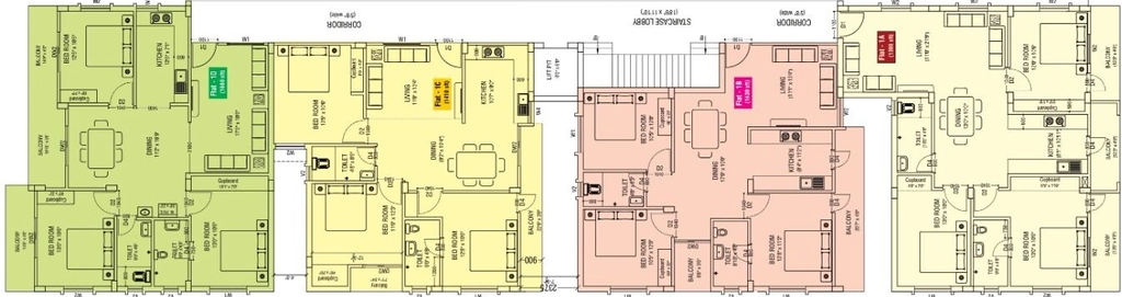 Floor Plan of SRV Raghav Apartment in Nagri, Ranchi - Image 376008