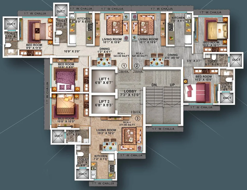 Floor Plan of Aakar Padma Rekha CHSL in Goregaon East, Mumbai - Image 377958