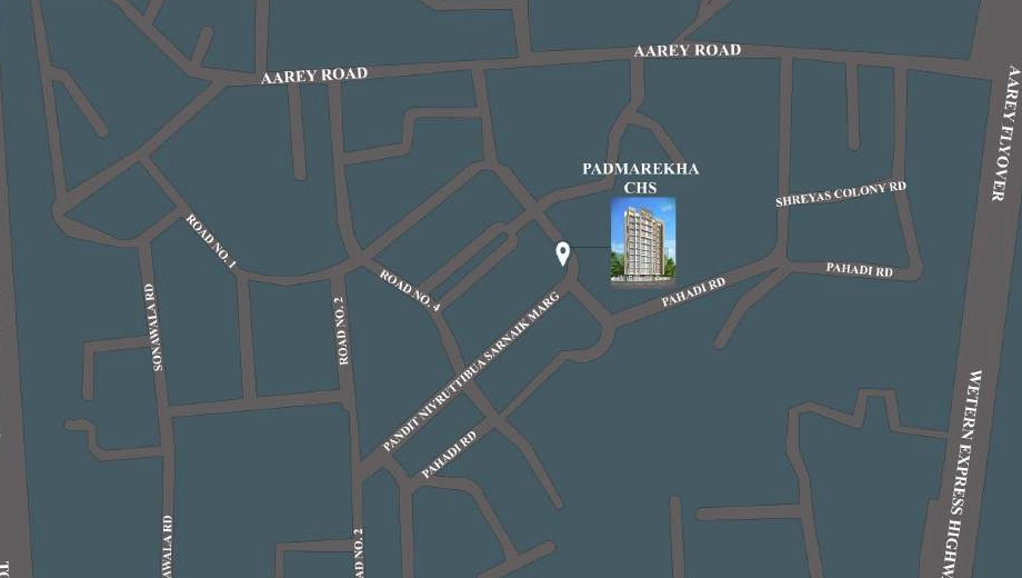 Location of Aakar Padma Rekha CHSL in Goregaon East, Mumbai - Image 377959