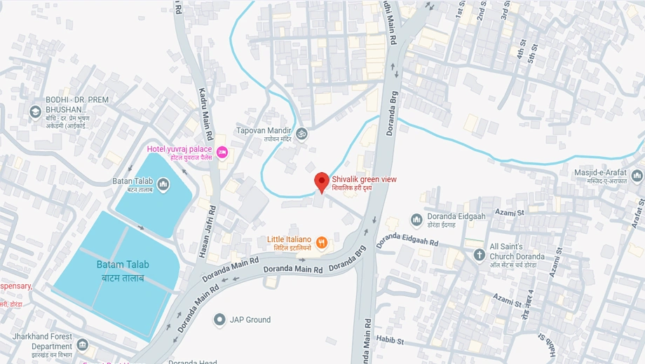 Location of Sunny Shivalik Green View in Doranda, Ranchi - Image 376070