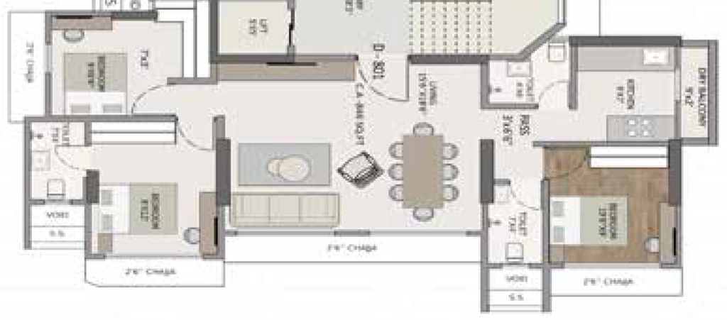 3 BHK Flat in Panom Park C And D Wing in Malad West, Mumbai - Image 907588