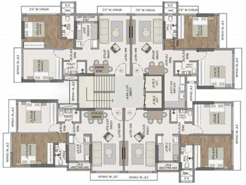 Floor Plan of Panom Park C And D Wing in Malad West, Mumbai - Image 378991