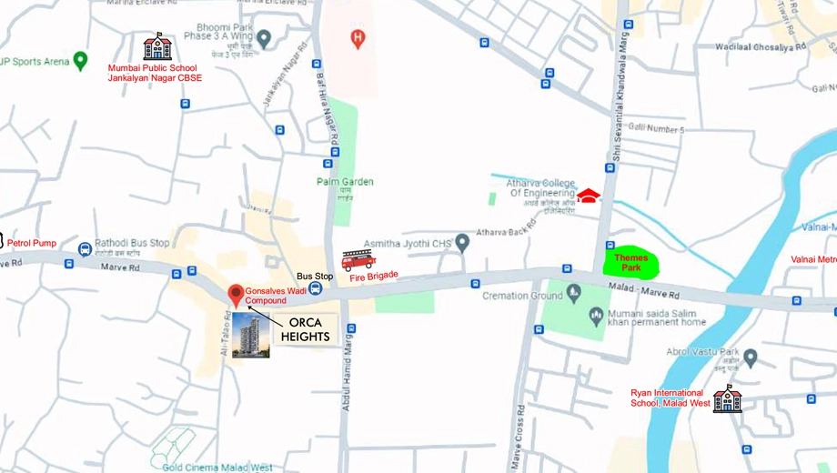 Location of AP Orca Heights in Malad West, Mumbai - Image 377485