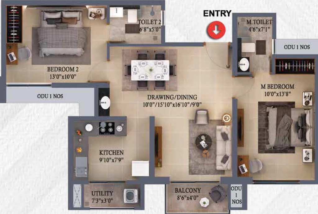 2 BHK Flat in RLD Altima in Kelambakkam, Chennai - Image 906293