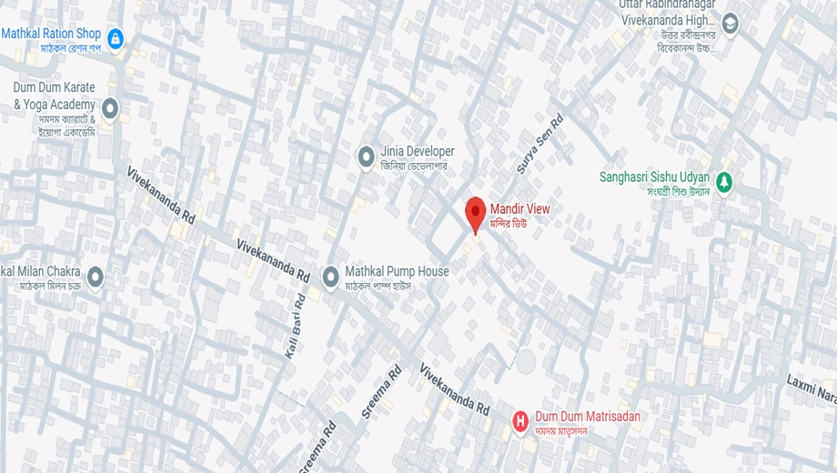 Location of Jinia Mandir View Apartment in Dum Dum, Kolkata - Image 376134