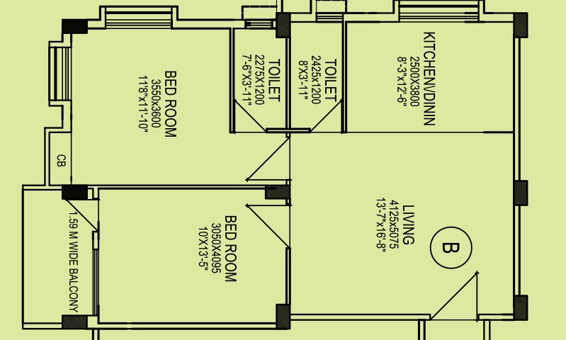 2 BHK Flat in Devarshi Xclusive in Dum Dum, Kolkata - Image 906315
