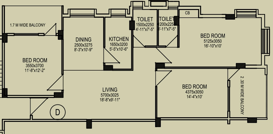 3 BHK Flat in Devarshi Xclusive in Dum Dum, Kolkata - Image 906316