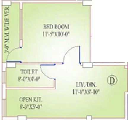 1 BHK Flat in Goldwin Ganpati Savera in Dum Dum, Kolkata - Image 906317