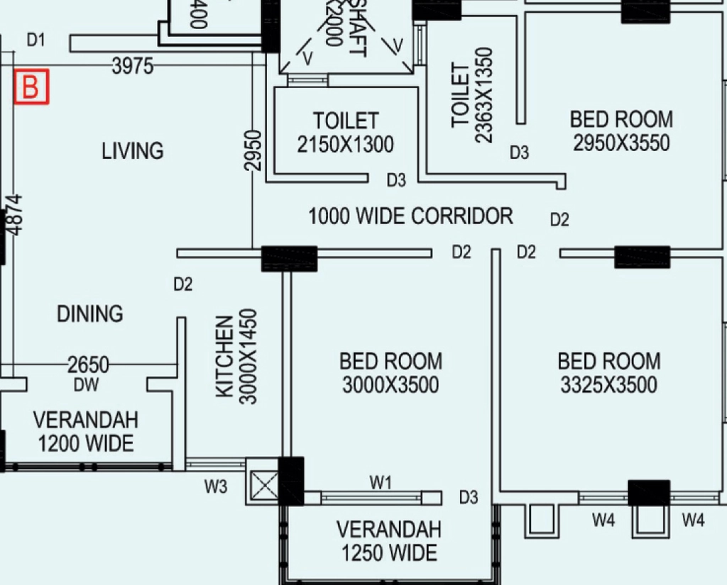 2 BHK Flat in Kalpataru Panache Green City in Dum Dum, Kolkata - Image 906324