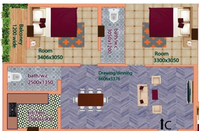 2 BHK Flat in Park Nihar Enclave in Dum Dum, Kolkata - Image 906327