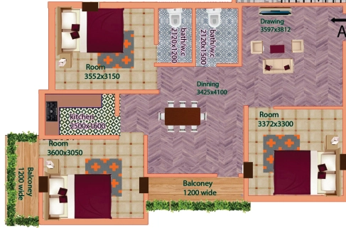 3 BHK Flat in Park Nihar Enclave in Dum Dum, Kolkata - Image 906329