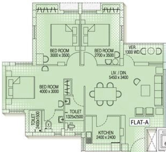 3 BHK Flat in Shrachi New Shrachi Garden in Dum Dum, Kolkata - Image 906338