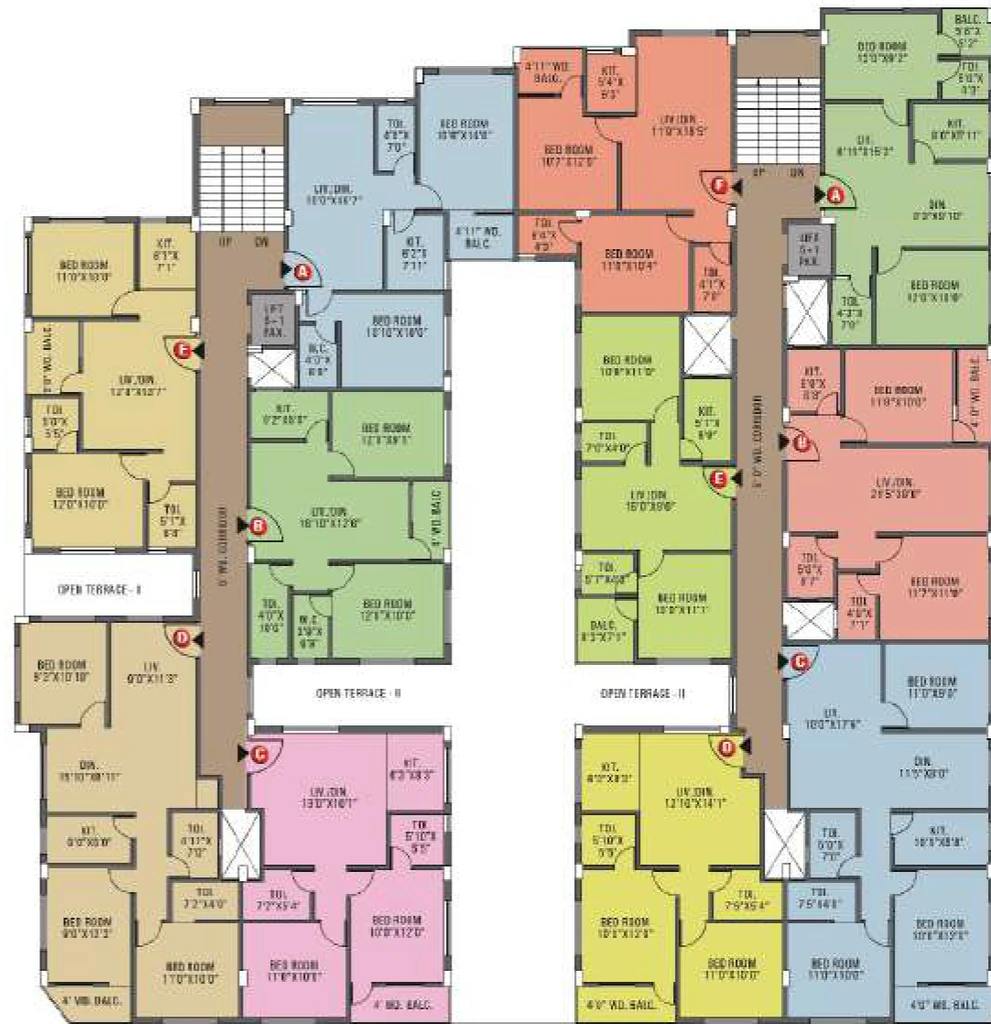 Floor Plan of Tirath Divine in Madhyamgram, Kolkata - Image 376211