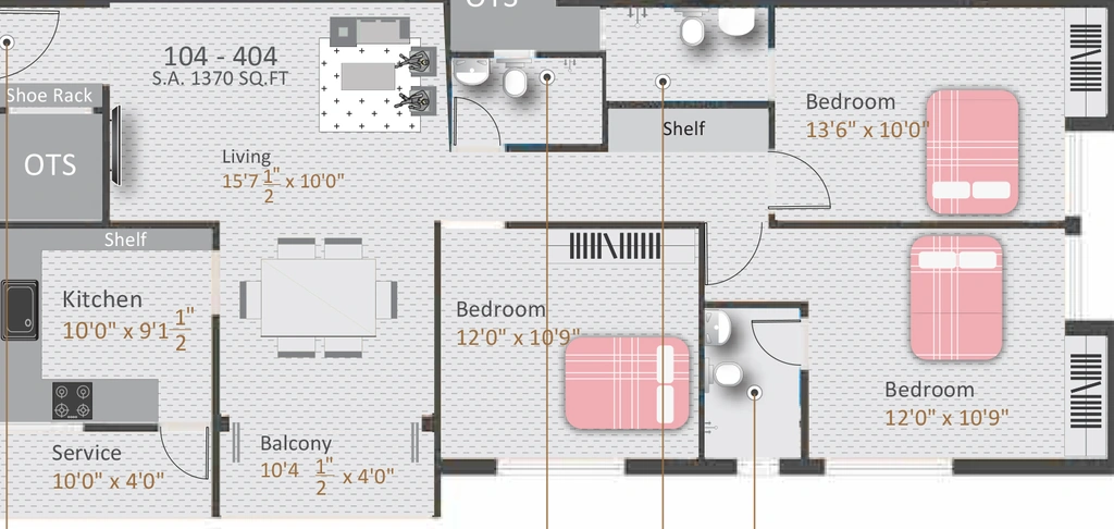 3 BHK Flat in Kamalam Pleasanta in Porur, Chennai - Image 906359