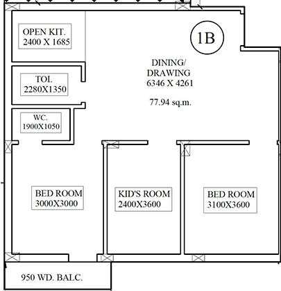 3 BHK Flat in Madhi The Lake Breeze in Sodepur, Kolkata - Image 906363