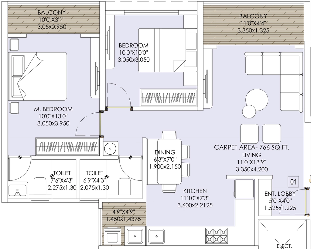 2 BHK Flat in Shree Sai Stella in Mamurdi, Pune - Image 906412