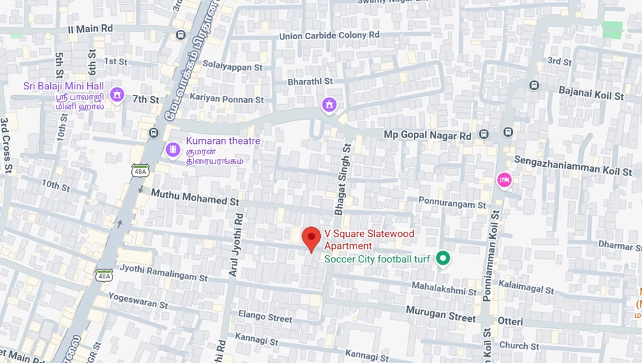 Location of V Square Slatewood in Puzhuthivakkam, Chennai - Image 376282