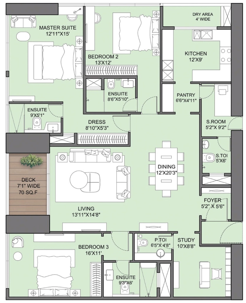 3 BHK Flat in Embassy Citadel in Worli, Mumbai - Image 906571
