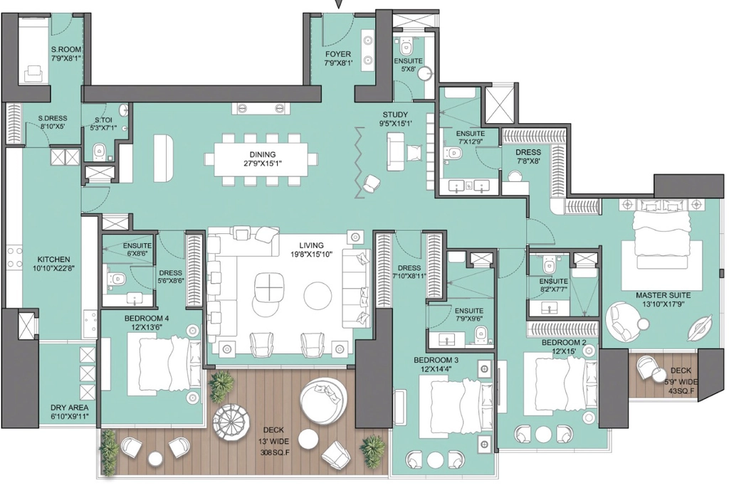 4 BHK Flat in Embassy Citadel in Worli, Mumbai - Image 906575