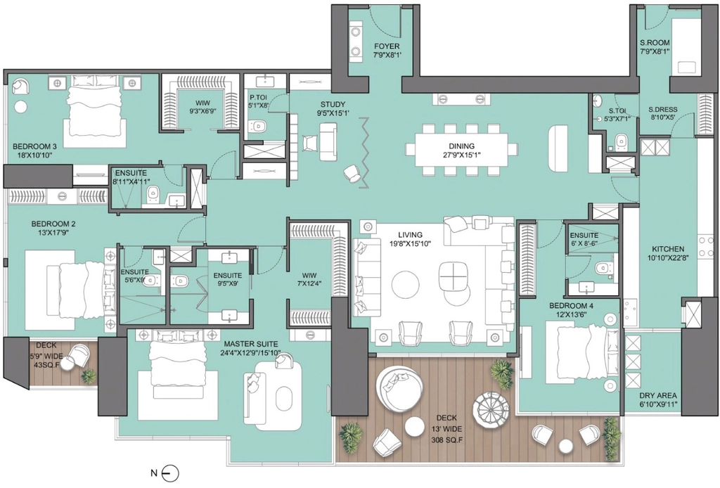 4 BHK Flat in Embassy Citadel in Worli, Mumbai - Image 906576