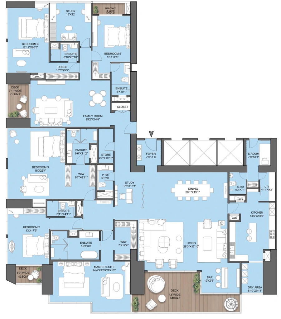 5 BHK Flat in Embassy Citadel in Worli, Mumbai - Image 906577