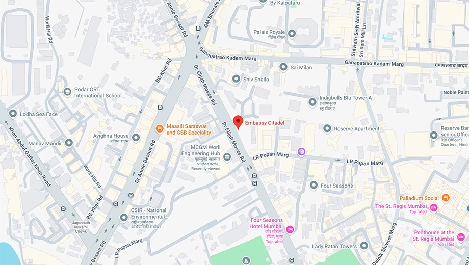 Location of Embassy Citadel in Worli, Mumbai - Image 376680