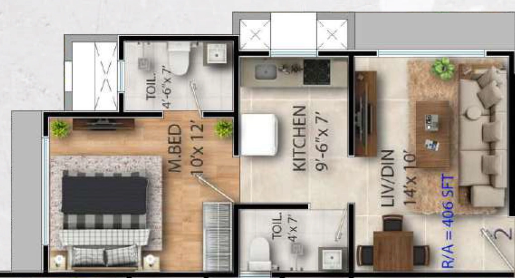 1 BHK Flat in Prince KCD Heritage in Goregaon East, Mumbai - Image 907164
