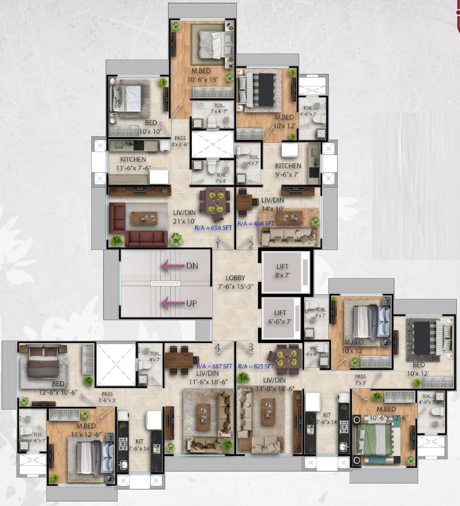 Floor Plan of Prince KCD Heritage in Goregaon East, Mumbai - Image 377998
