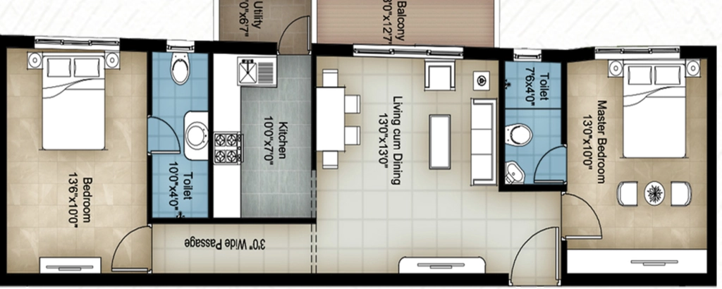 2 BHK Flat in Puwadaa Magizhvagam in Tambaram, Chennai - Image 906435