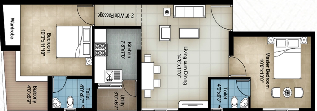 2 BHK Flat in Puwadaa Magizhvagam in Tambaram, Chennai - Image 906433