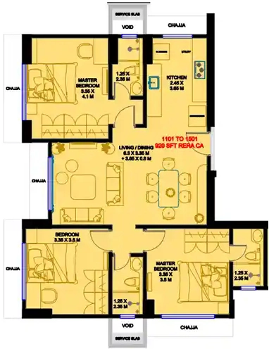 3 BHK Flat in Gio Vindhyagiri in Goregaon East, Mumbai - Image 907596