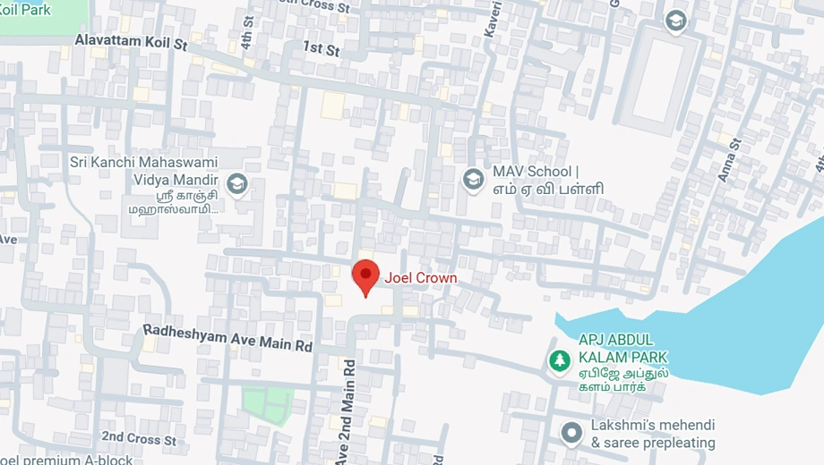 Location of Jeni Joel Crown in Sembakkam, Chennai - Image 376374