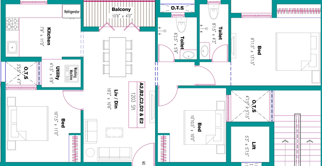 3 BHK Flat in Jeni Joel Viruksham in Chromepet, Chennai - Image 906476