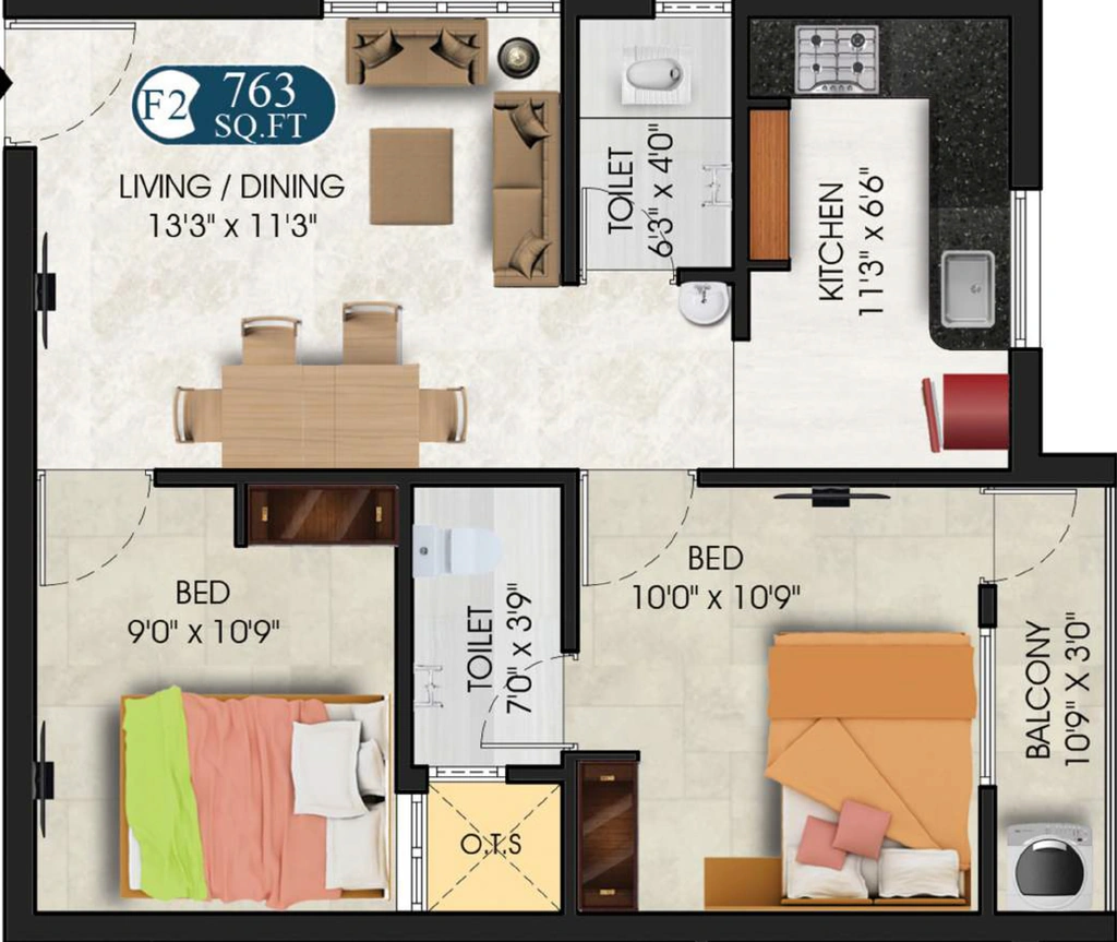 2 BHK Flat in DAC Umayal in Chromepet, Chennai - Image 906479