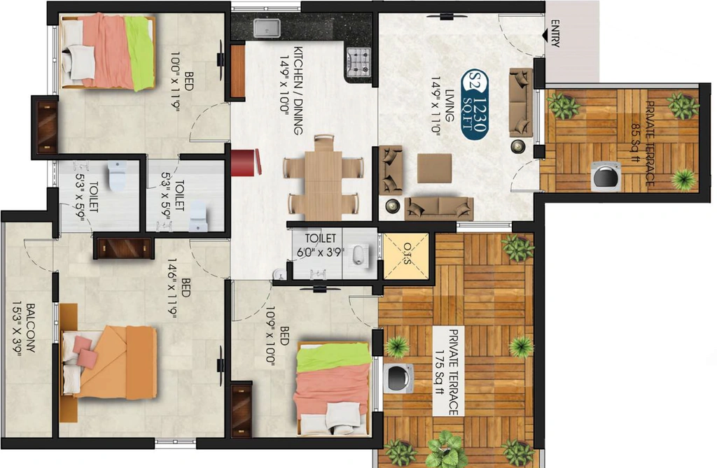 3 BHK Flat in DAC Umayal in Chromepet, Chennai - Image 906484