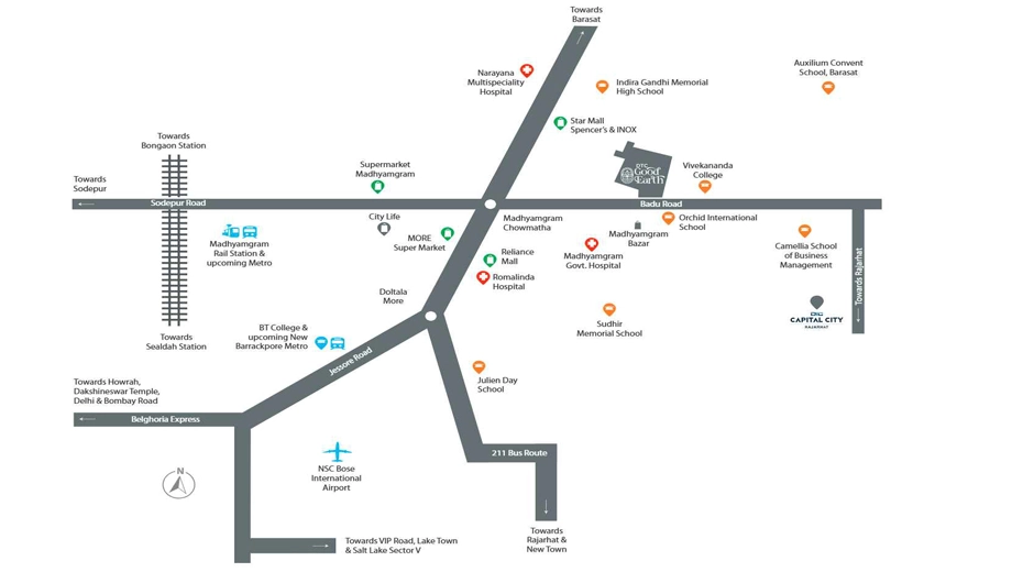 Location of DTC Good Earth in Madhyamgram, Kolkata - Image 376446